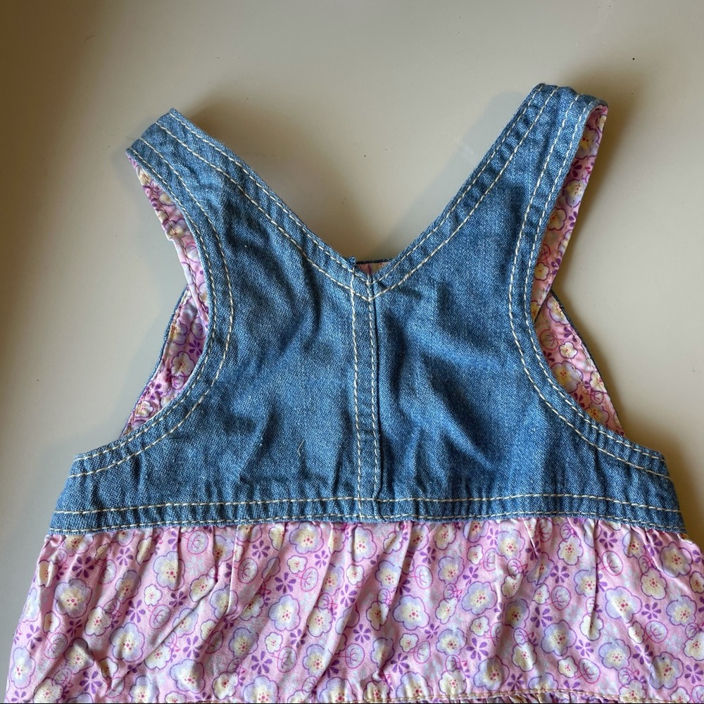 Disney Vintage Baby Aristocat Embroidered Marie Rainbow Flower Button 6-9 Dress - Picture 8 of 11